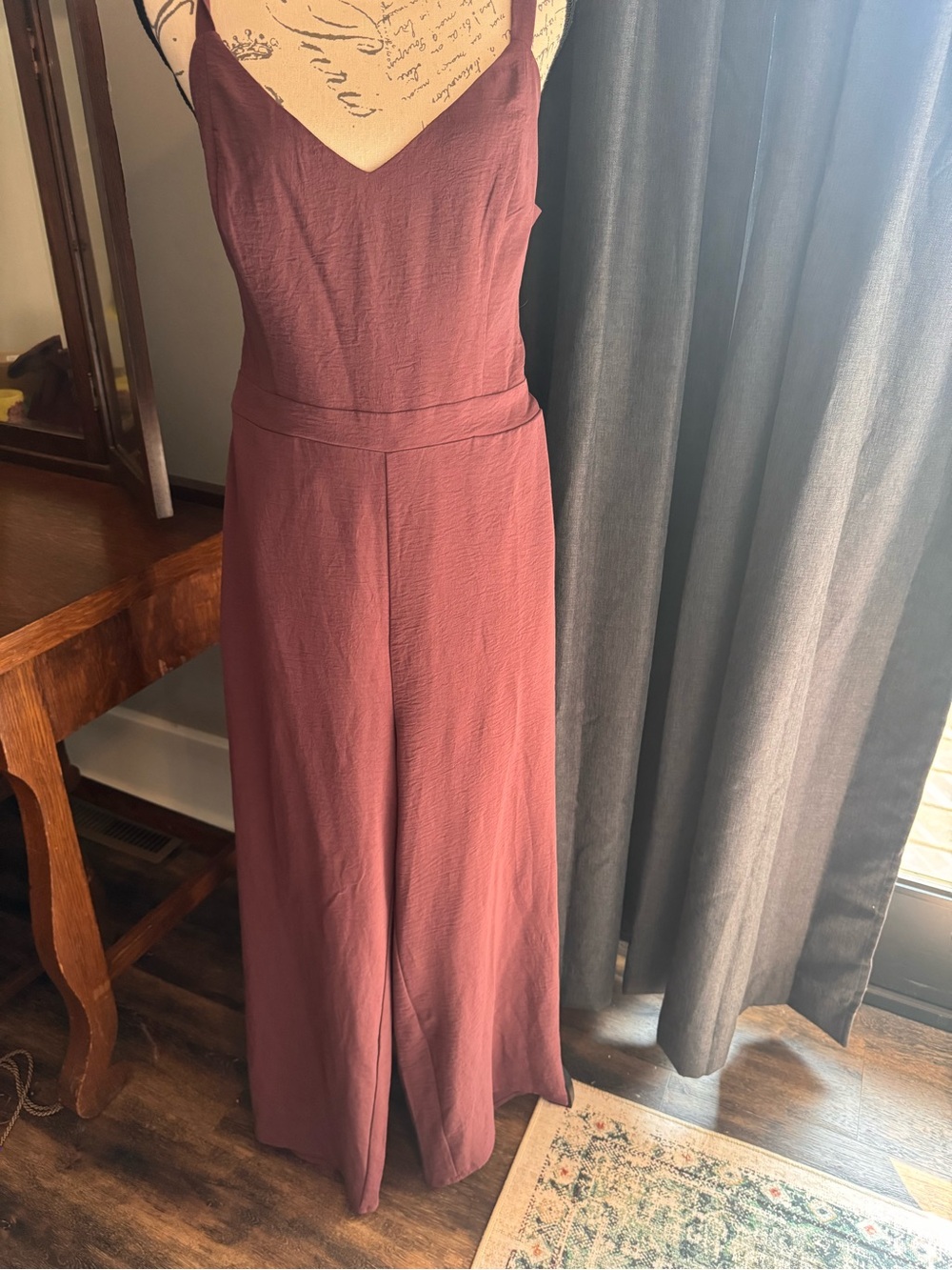 Sleeveless Wide-Leg Jumpsuit in Mauve